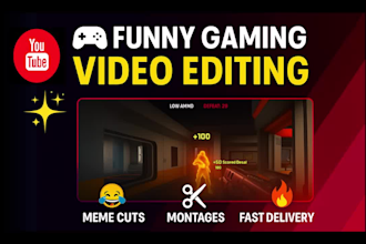 create epic funny gaming video edits for youtube twitch