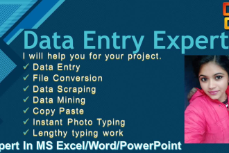 do data entry web research data mining data collection