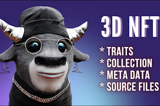 Top 10!  design ultrarealistic high detailed 3d nft art collection