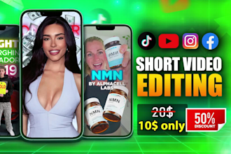 do viral short video editing for instagram reels, youtube shorts and tiktok