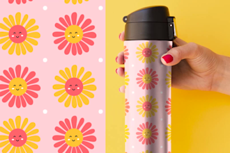 create cute vector seamless patterns for kids, fabric