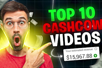 create youtube top 10 cash cow videos, cash cow faceless video editing