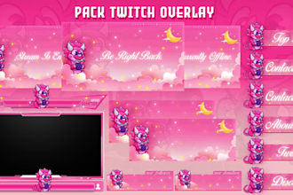 design animated twitch stream overlays and panels