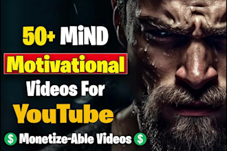 create 30 motivational videos for youtube channel