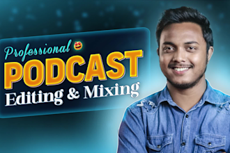 editing podcast audio, noise reduction, mixing and mastering professionally