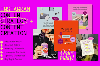 create your professional instagram content strategy and content