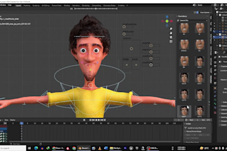 do 3d characters and 3d object by blender,  substance painter