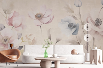 design botanical wallpaper, mural for your space