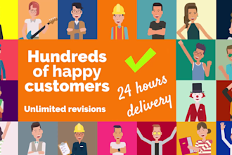 create animated explainer elearning course video and training video