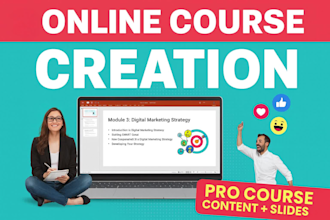 write your online course content and make your course slides