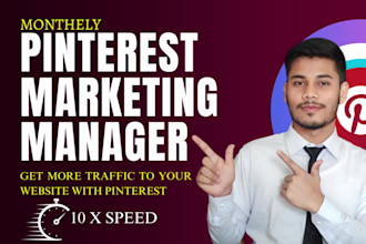 be your pinterest marketing manager, get more traffic to your website with pins