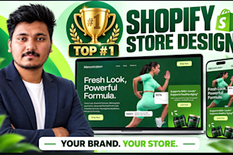 create branded shopify store design, website UI UX development for ecommerce