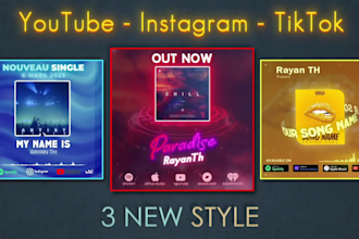 make music promo video for instagram, youtube, facebook