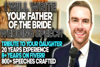 write your special father of the bride or groom wedding speech