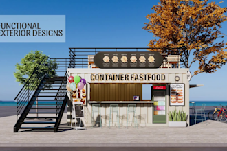 turn your container into a modern home with my 3d rendering