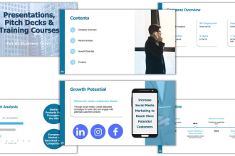 design or edit any presentation, pitch deck or training course