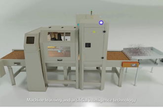 create 3d industrial animation robotic conveyor automated production line