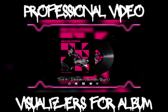 create visualizers for your music album or single tracks
