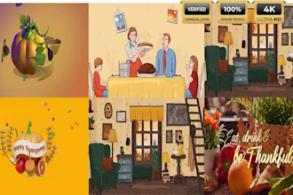 create 2026 professional thanksgiving video with license asset