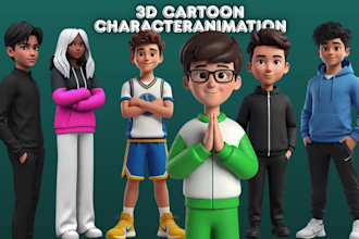 3d cartoon animation, cartoon character animation for video, 3d animated video