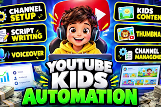 setup youtube kids channel and create kids automation videos
