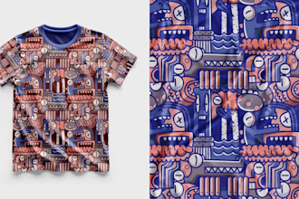 design cartoon seamless patterns for fabric and branding