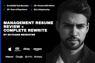 write a program, product, project manager resume as an ex faang tech recruiter