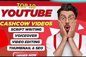 create youtube automation, top 10, cash cow videos, for passive income