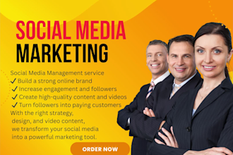 be your social media marketing manager with reels, posts, and graphics