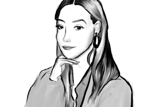 draw digital sketch portrait, illustration