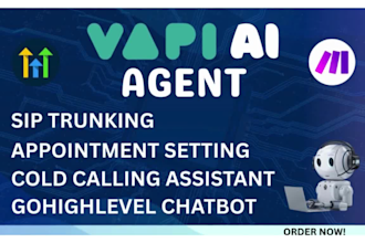 vapi ai chatbot gohighlevel voice ai agent calendar make com sip trunk pbx