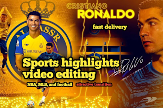 make basketball highlights nba, mlb and football video editing