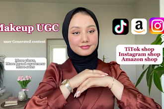 create makeup, beauty and fashion ugc content for tiktok, instagram and amazon