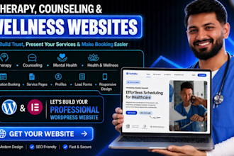 design a therapy mental health and wellness website