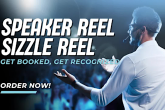 create and edit your speaker sizzle reel as a professional speaker reel editor