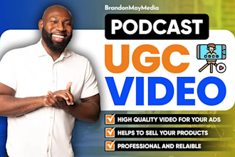 do a podcast ugc style video for social media