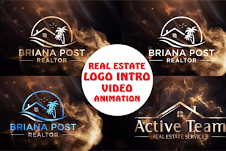 make 3d architect real estate logo intro outro video animation