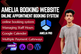 setup amelia plugin and create an online appointment booking website