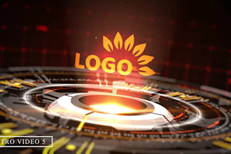 create custom logo animation, intro and outro video