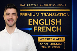 translate and localize your website or app from english to french