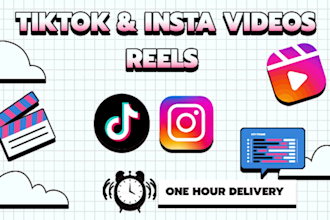 make tiktok and insta video ads for you in just 1 hour