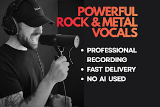 be your professional male singer for rock and metal vocals