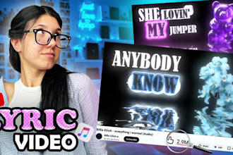 a modern impressive lyric video for your song