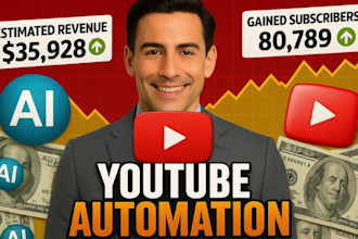 setup trending youtube automation channel, engaging  faceless video, cash cow