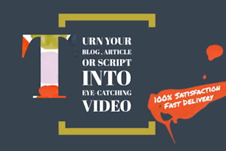 convert your article, blog or script into engaging video