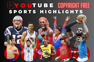 do sports highlights and nba football mma video editing for youtube in HD
