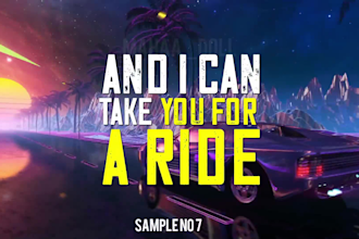 make an animated lyric music video with in 12 hours