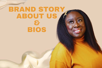write your brand story, about us and brand guidelines