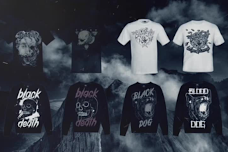 create a hand drawn t shirt or artwork design