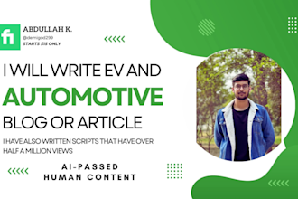 write an SEO automotive electric car blog or article